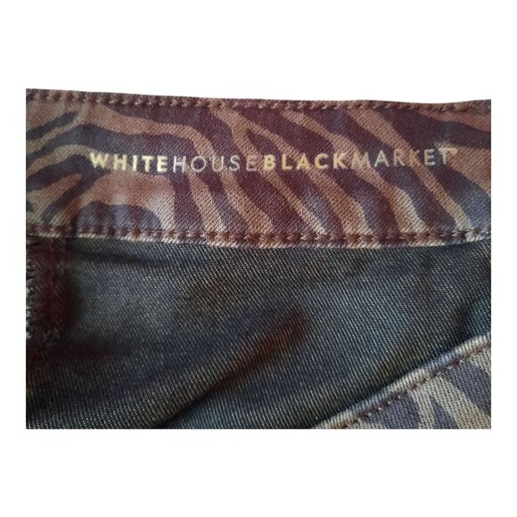 White House Black Market Zebra Print Ankle Jeans - Picture 2 of 6